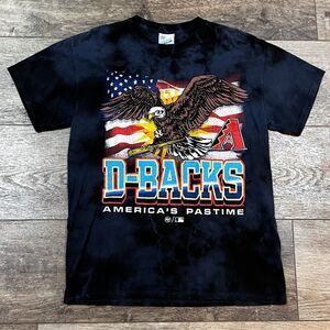 47 Arizona Diamondbacks Blue Tie-Dye Vintage Bald Eagle D-Backs T-Shirt - Medium